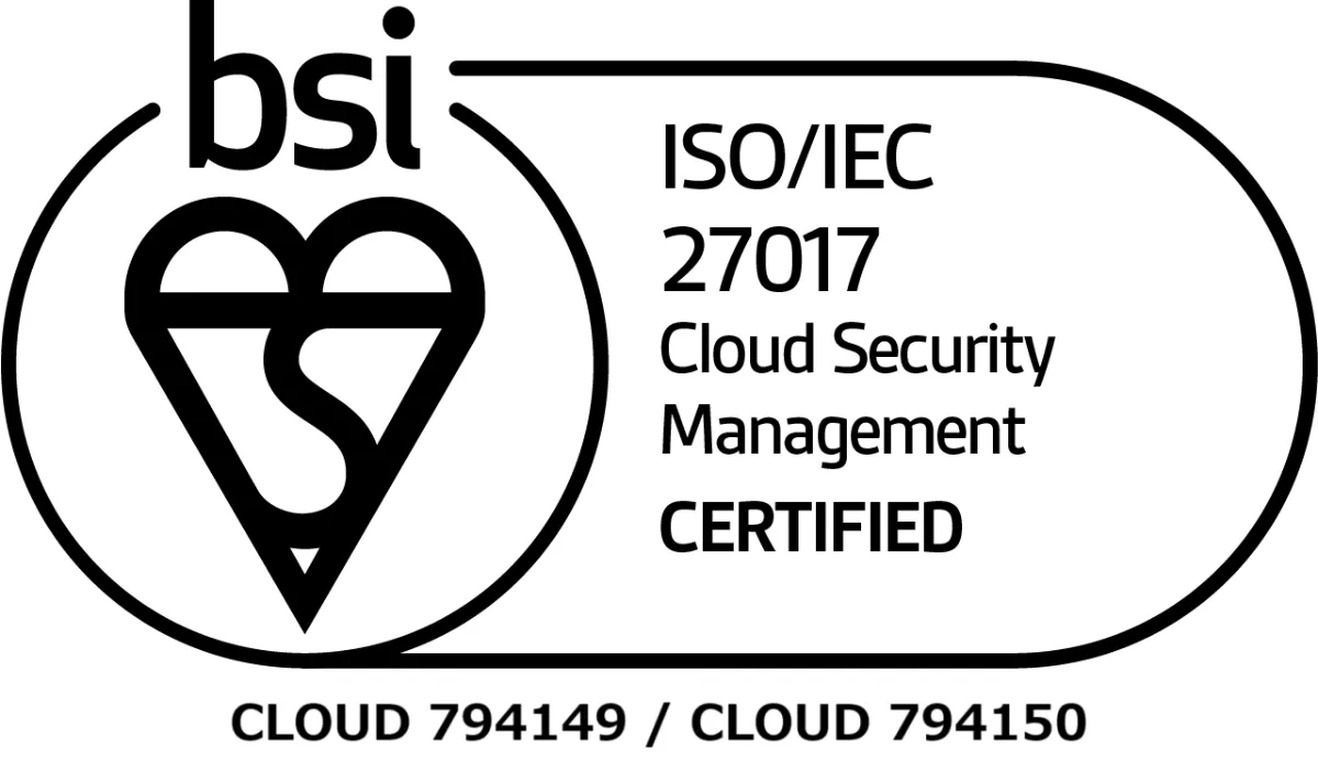 「当社の全てのサービスでISO 27017の認証を取得しました」の画像